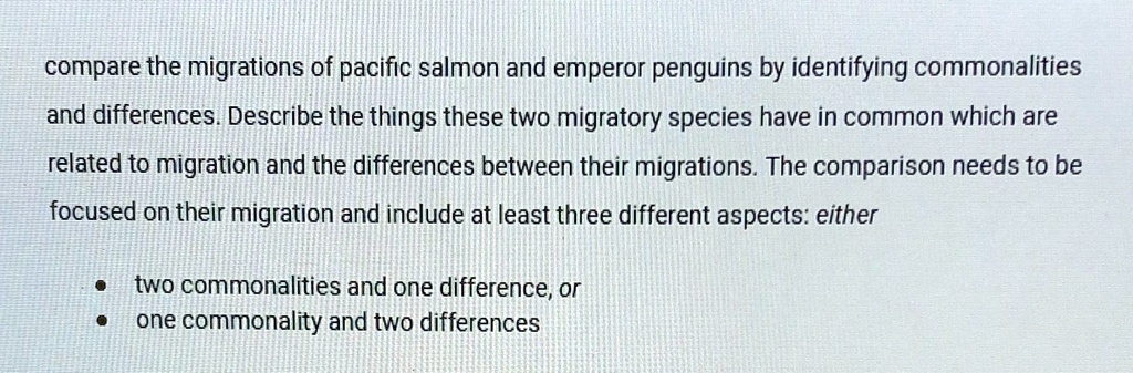SOLVED: (Refer to the photo) Compare the migration of Pacific salmon