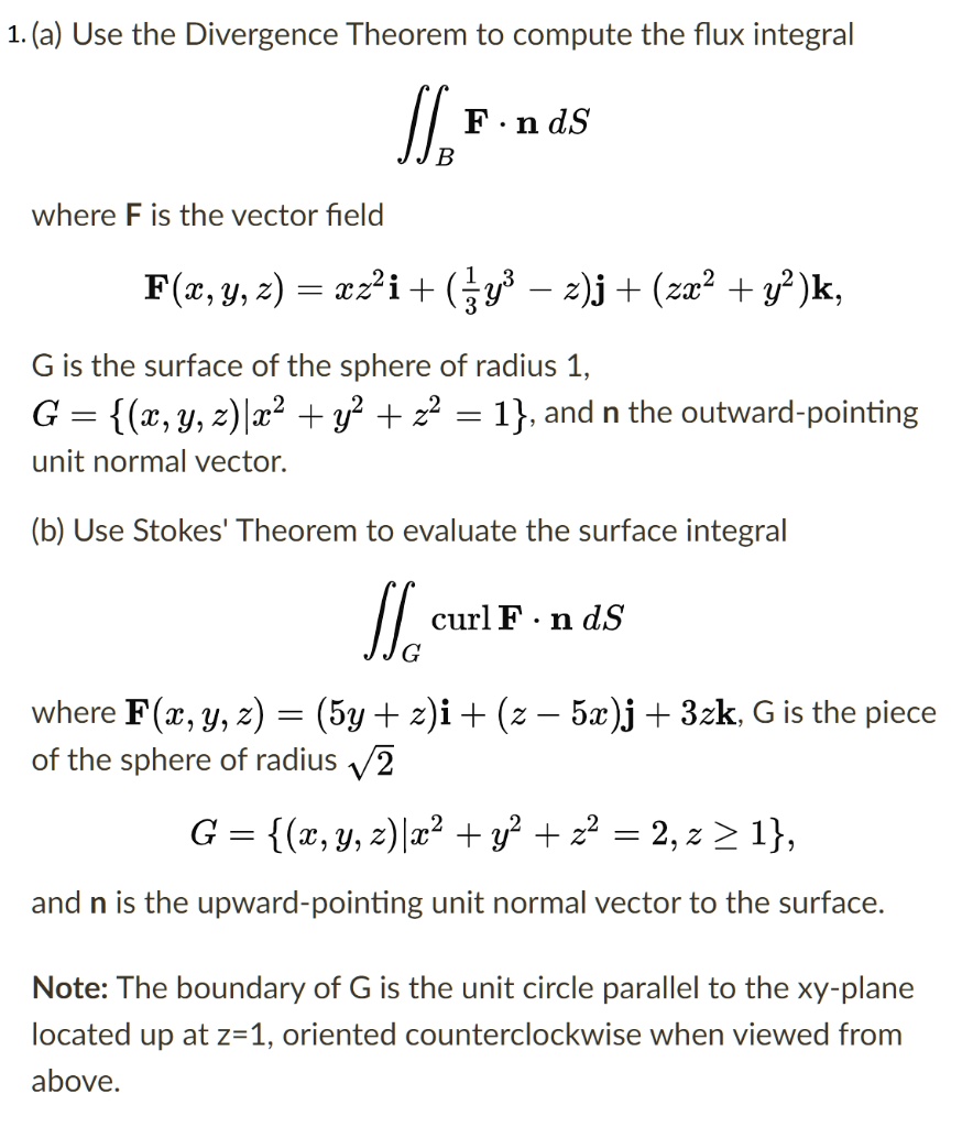 solved-a-use-the-divergence-theorem-to-compute-the-flux-integral