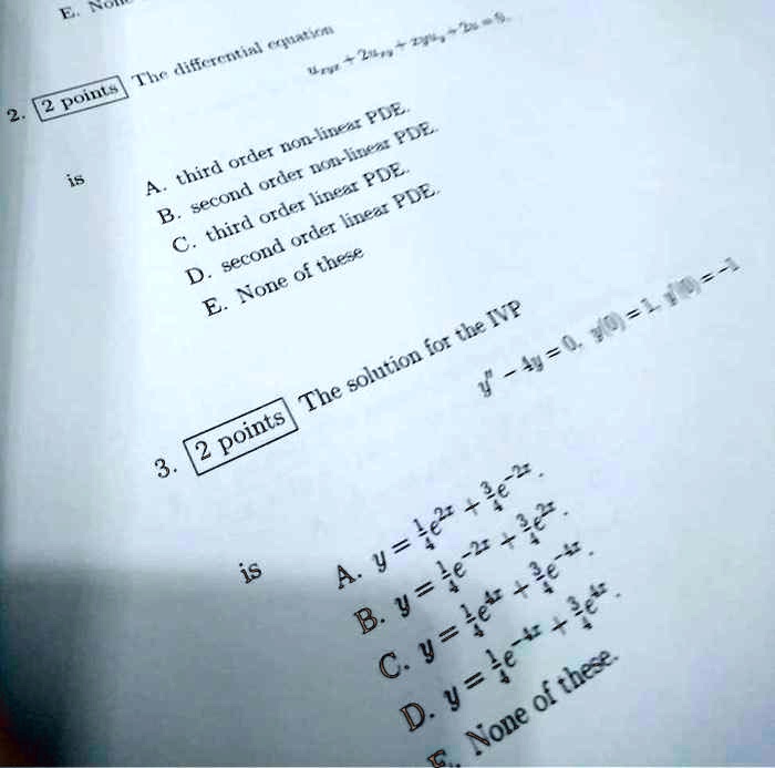 VIDEO solution: The differential equation S++n is: A. third order non ...