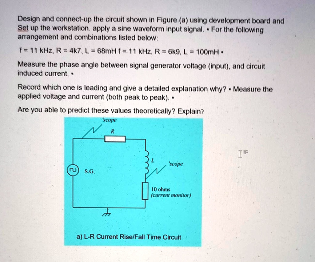 Design and connect-up the circuit shown in Figure (a) using development ...