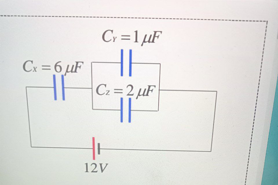 SOLVED Determine the potential difference across and charges on
