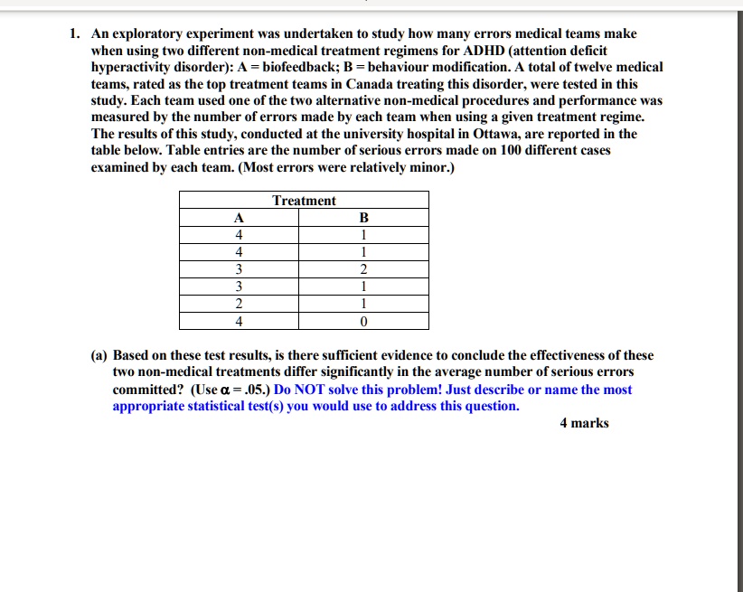 SOLVED An exploratory experiment was undertaken to study how many