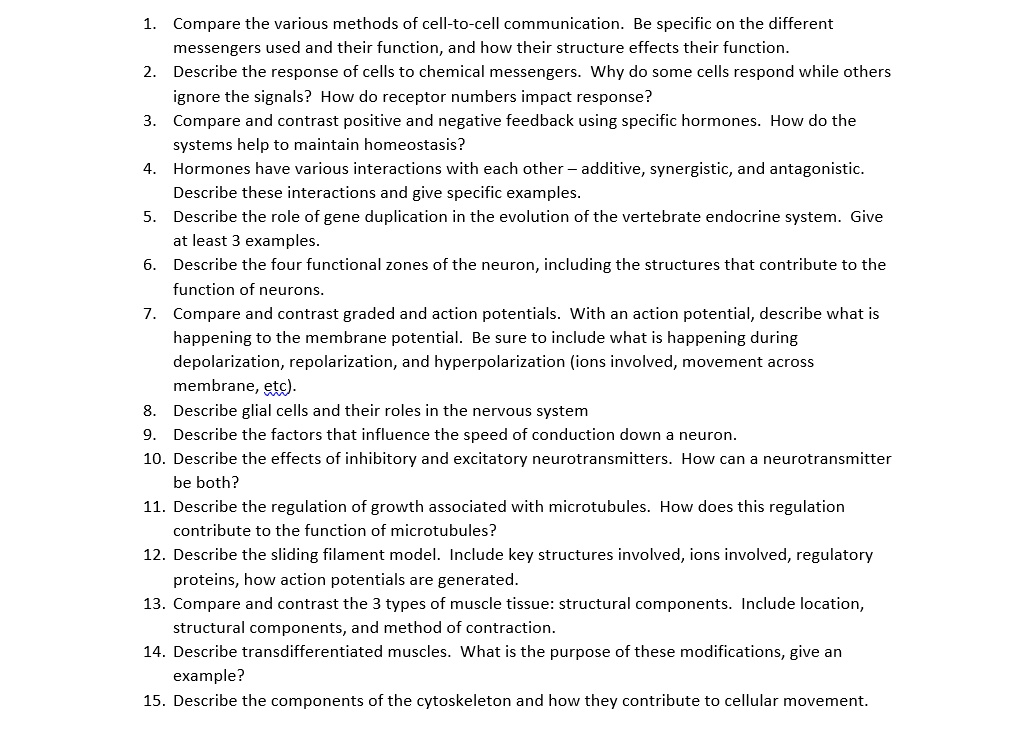 SOLVED Please answer number 15 in detail. Compare the various methods