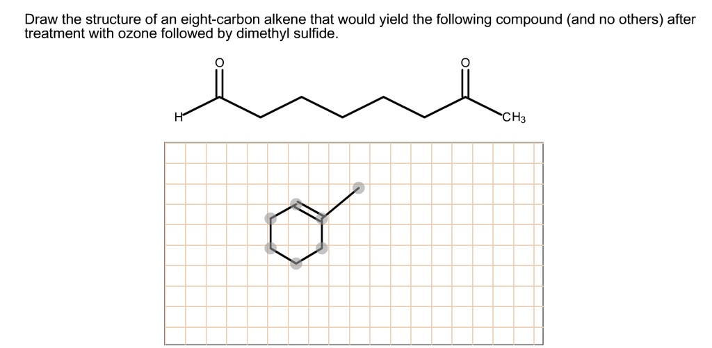 Draw the structure of an eightcarbon alkene that would yield the