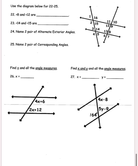 SOLVED Use The Diagram Below For 22 25