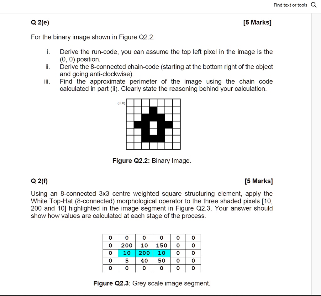 SOLVED: PLEASE HELPS. THANKS Find text or tools Q Q 2(e) [5 Marks] For ...