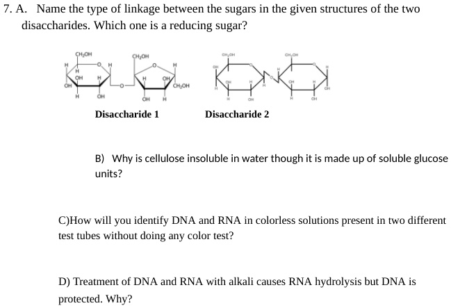is cellulose a reducing sugar