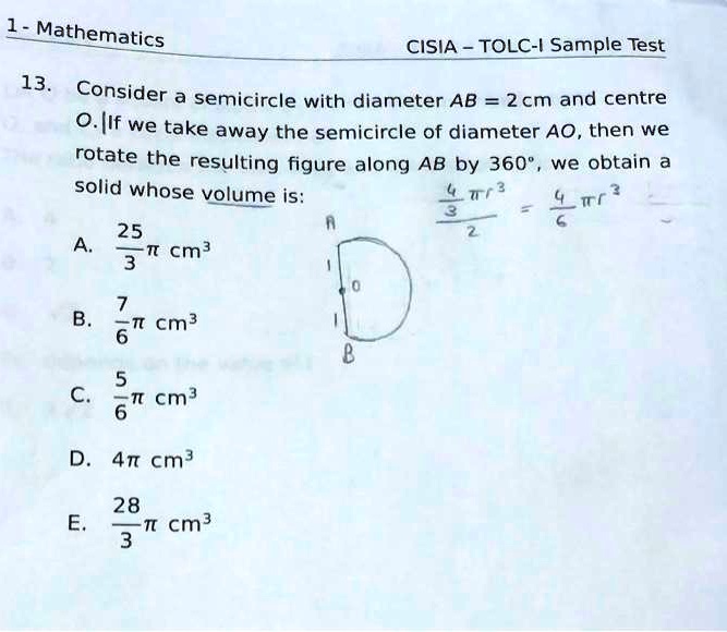 tolc e mock exam math 