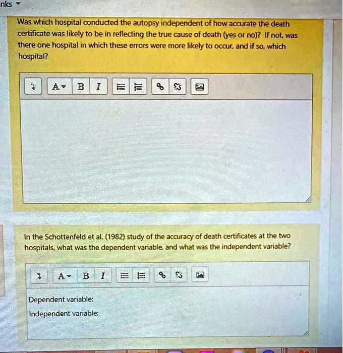 SOLVED nks Was which hospital conducted the autopsy independent of how