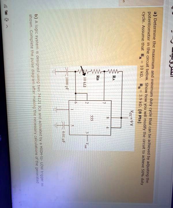 SOLVED 1000 pF 10 WtWM RB RA shown. Complete the pulse diagram after