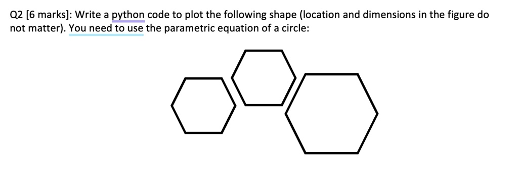q2 6 marks write a python code to plot the following shape location and ...