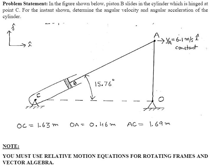 SOLVED: Problem Statement: In the figure shown below, piston B slides ...