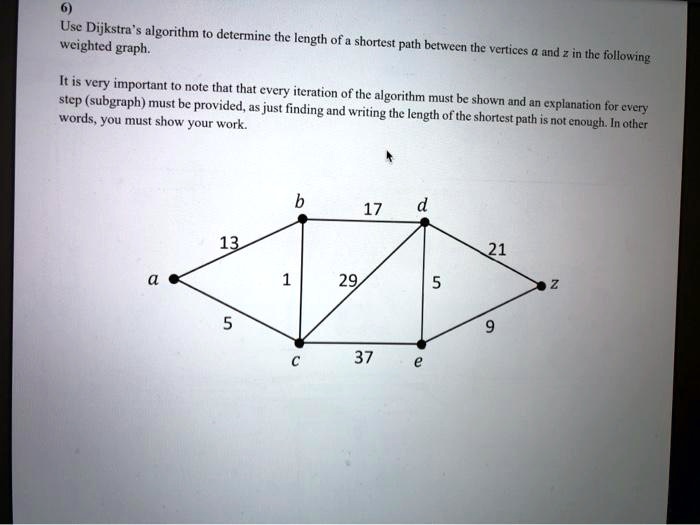 Use dijkstra algorithm to determine the weighted graph...