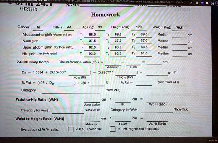 Girths Measurement: Hip Girth