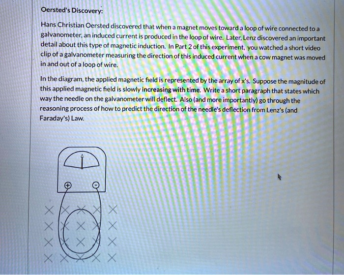 SOLVED Oersted's Discovery Hans Christian Oersted discovered that