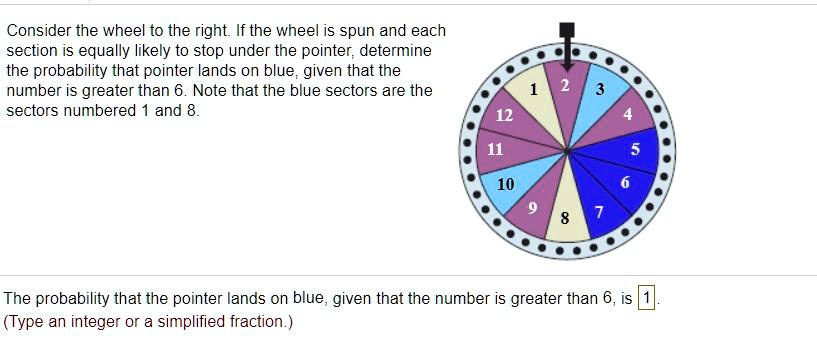 [GET ANSWER] consider the wheel to the right if the wheel is spun and ...