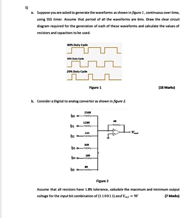 SOLVED: Suppose you are asked to generate the waveforms as shown in ...