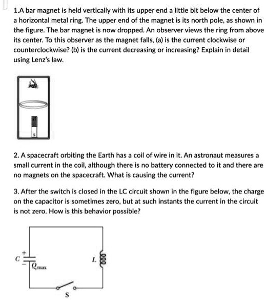 SOLVED A bar is held vertically with its upper end a little bit