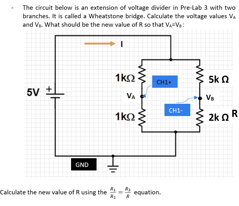 SOLVED The circuit below is an extension of the voltage divider in Pre