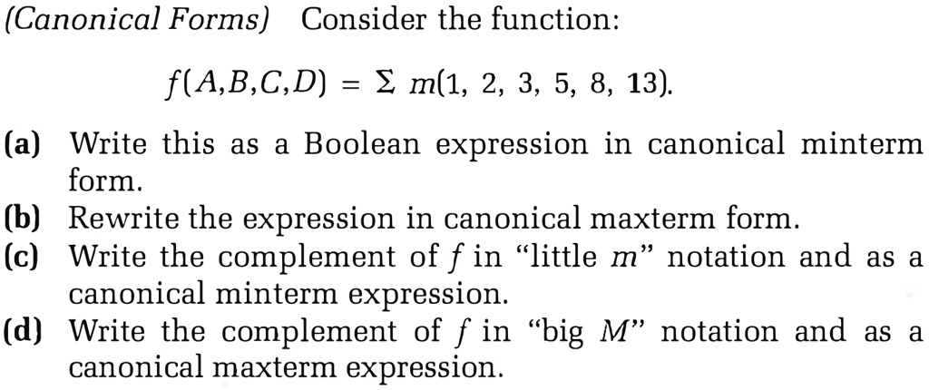 SOLVED: 1) Simplify the following Boolean function to the SOP form XX ...