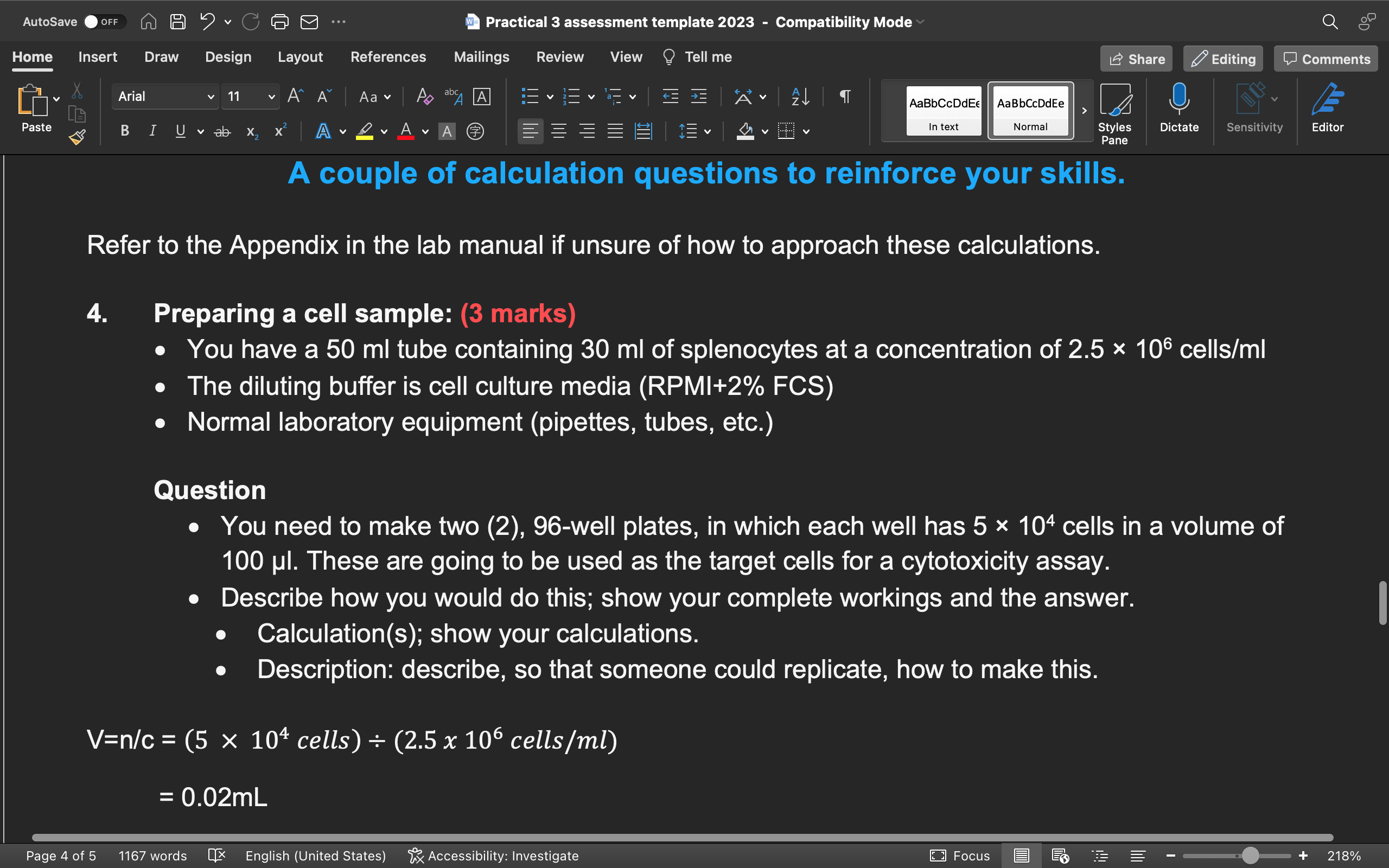 SOLVED A couple of calculation questions to reinforce your skills