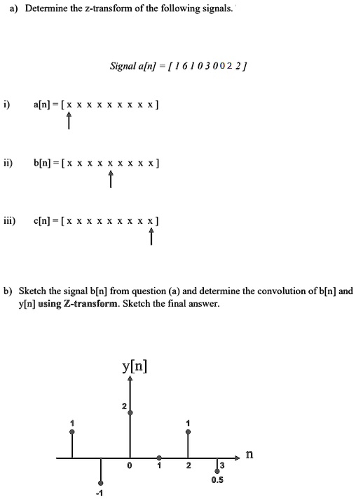 Determine The Z-transform Of The Following Signals: I) A[n ...