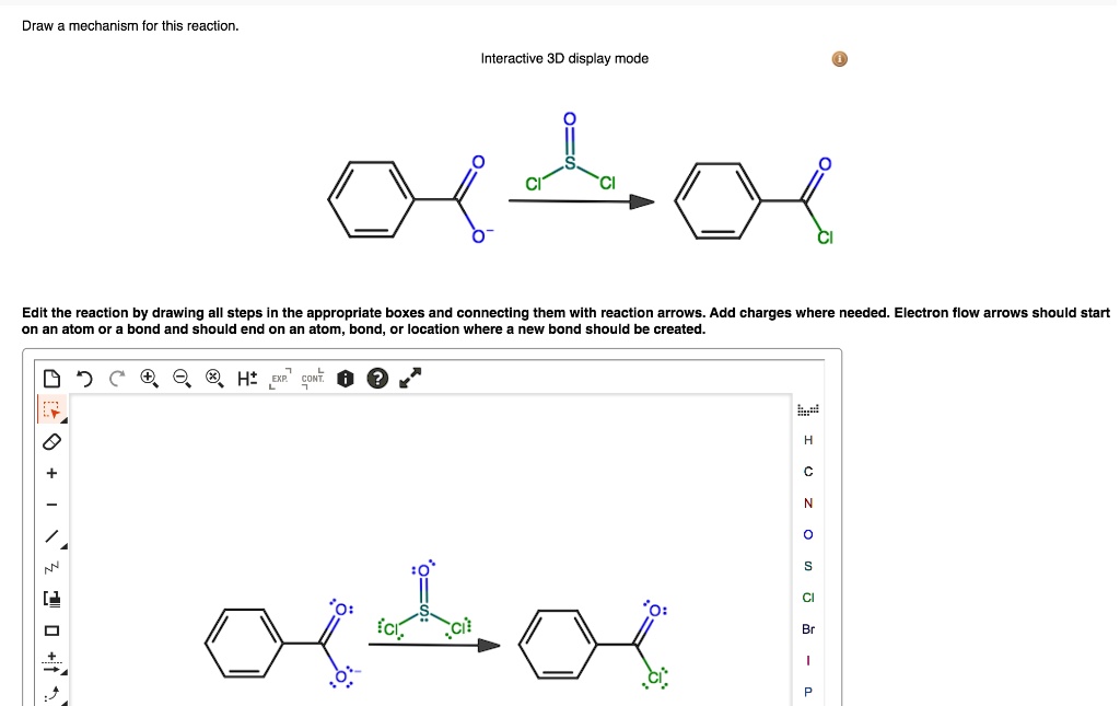 SOLVED Draw mechanism for this reaction Interactive 3D display mode