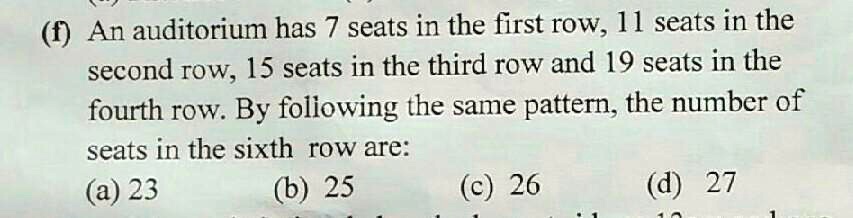 SOLVED Please help me with this question. An auditorium has 7