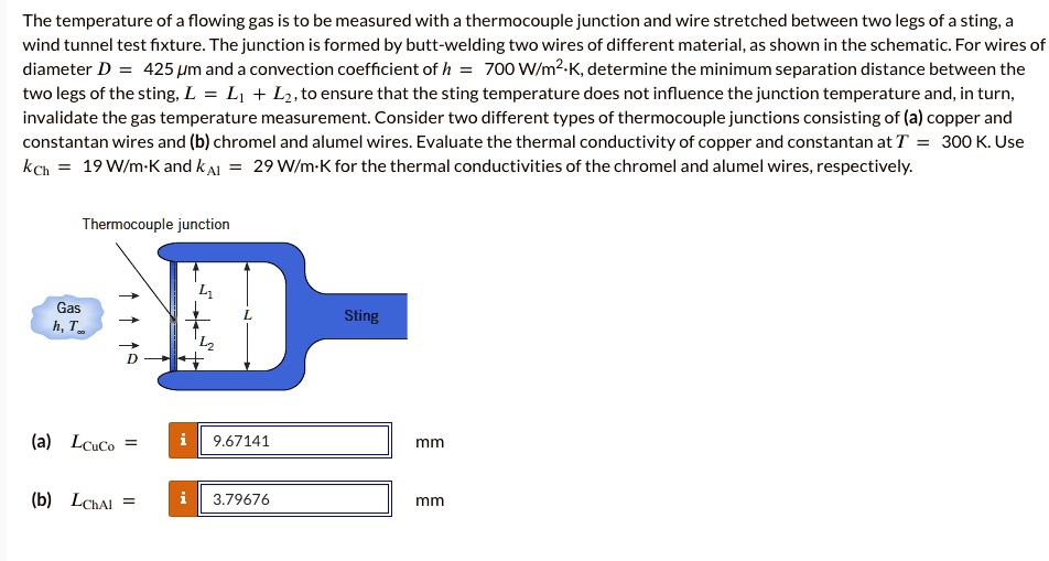 SOLVED: Texts: The temperature of a flowing gas is to be measured with ...