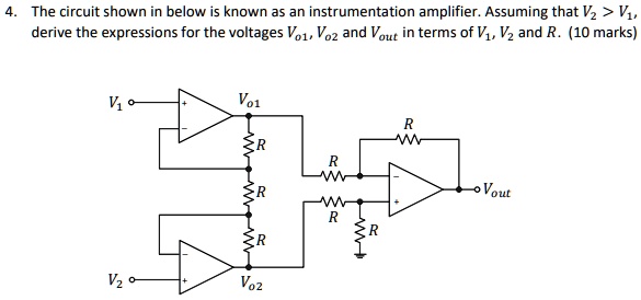 SOLVED: The circuit shown below is known as an instrumentation ...