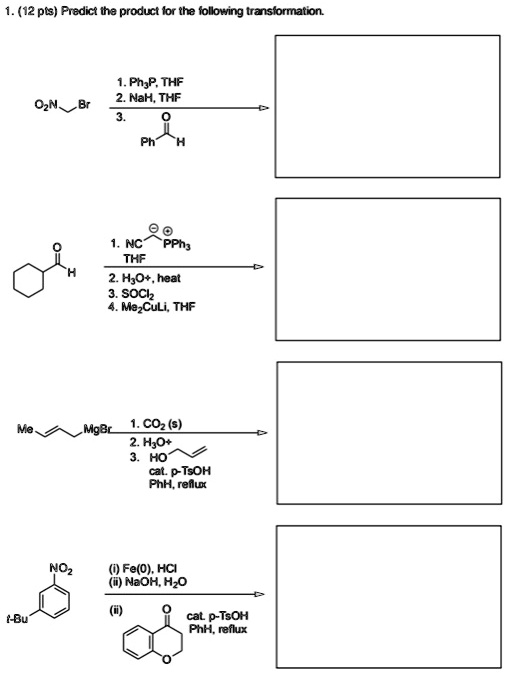 VIDEO solution: (12 steps) Predict the product for the following ...