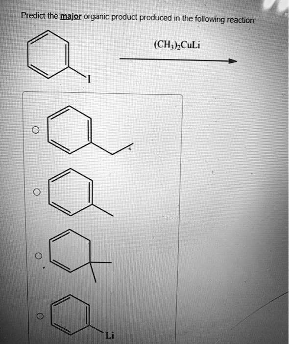 [GET ANSWER] predict the major organic product produced in the ...