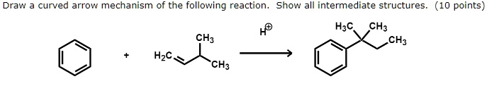 Solved:draw Curved Arrow Mechanism Of The Following Reaction. Show All 