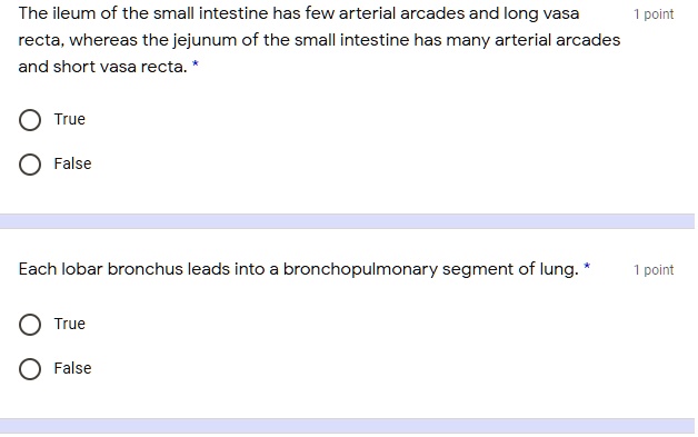 SOLVED: The ileum of the small intestine has few arterial arcades and ...