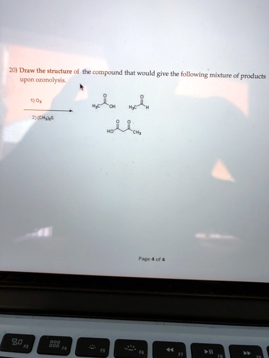 SOLVED: 20) Draw the structure of the compound that: would give the ...