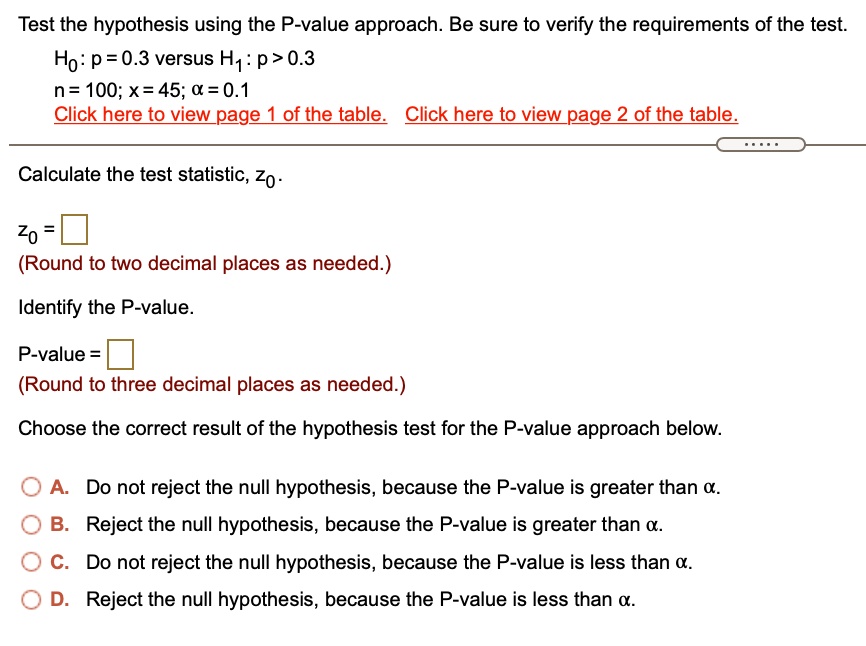 hypothesis test requirements