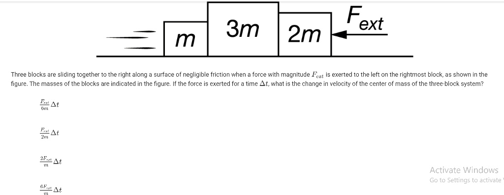 SOLVED: Three blocks are sliding together to the right along the ...