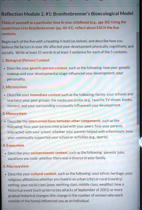 Hello there. Can you please help me with this? Reflection Module 2, #1 ...