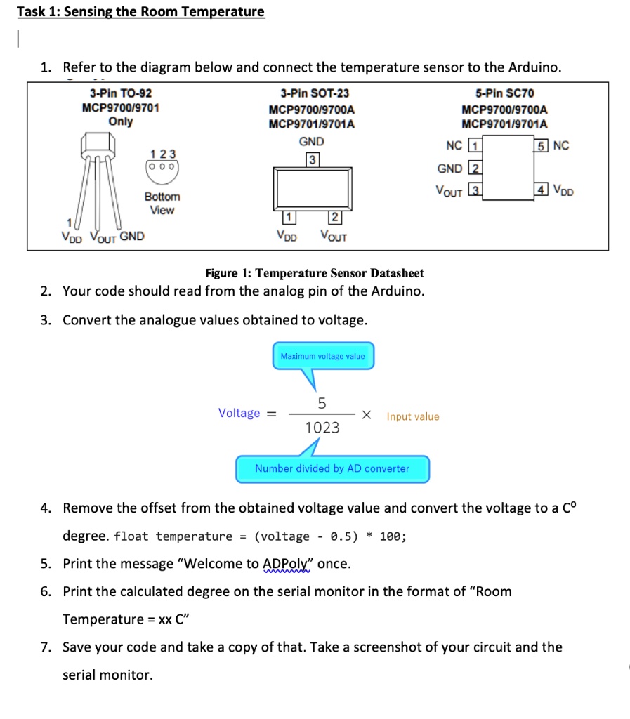 We need the code for this Arduino circuit in the above Task 1: Sensing ...