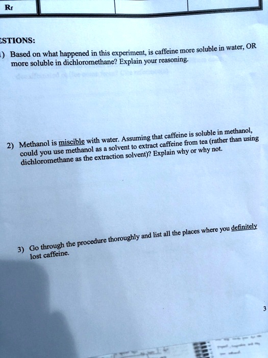 SOLVEDSTIONS Based on what happened in this experiment, is caffeine
