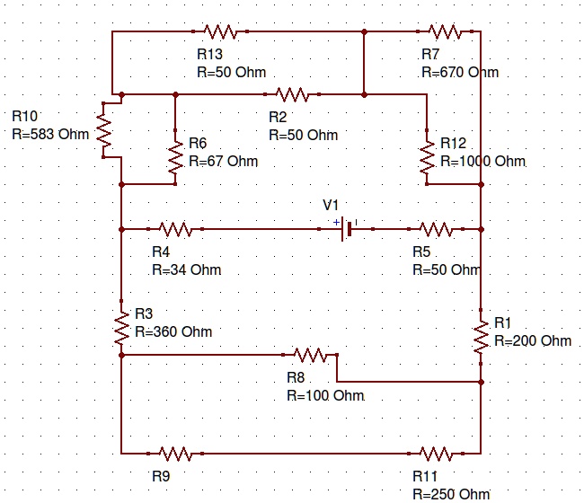 SOLVED R13 R 50 Ohm RZ R 670 Ohm R10 R 583 Ohm R2 R 50 Ohm R6 R