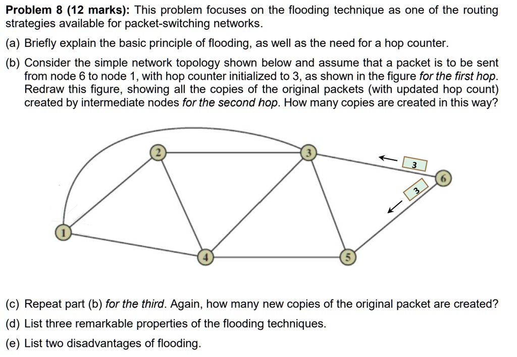SOLVED: Problem 8 (12 marks): This problem focuses on the flooding ...