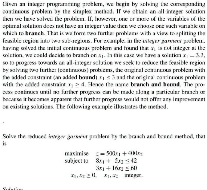 please plot the above in matlab and also provide the detail codes and explanation given a integer programming problem we begin by solving the corresponding continuous problem by the simplex  94732