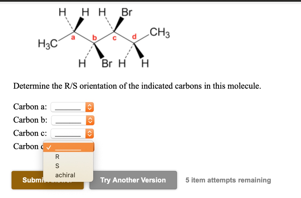 SOLVED:H H H Br CH3 H3C Br H H Determine The RIS Orientation Of The ...