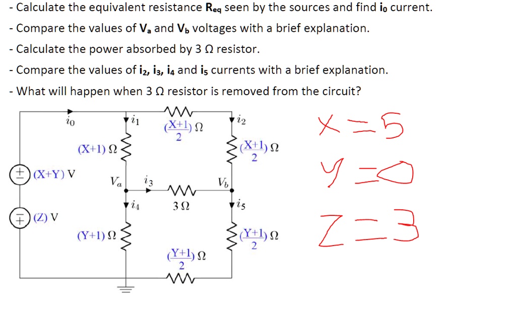 SOLVED: - Calculate the equivalent resistance Reg seen by the sources ...