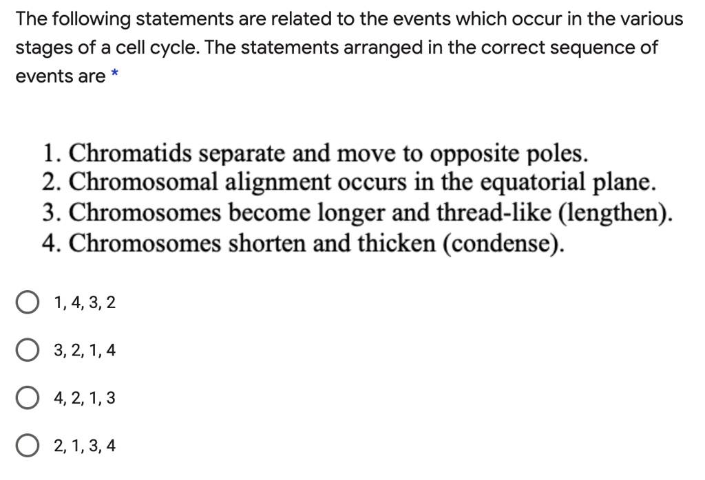 Solved the following statements are related to the events which occur
