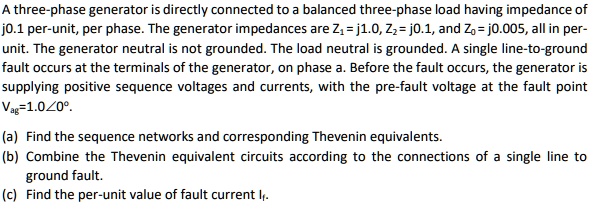 Video Solution: A Three-phase Generator Is Directly Connected To A 