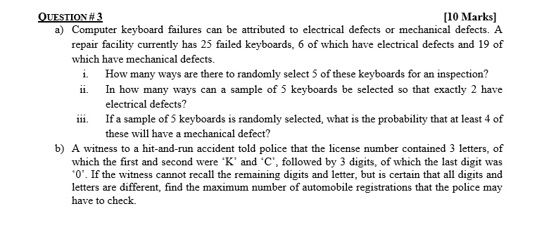 qlestiol3 10 marks computer keyboard failures can be attributed to ...