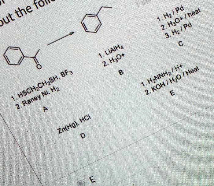 H2 pd 1 lialh4 2025 2 h3o zn hg hcl