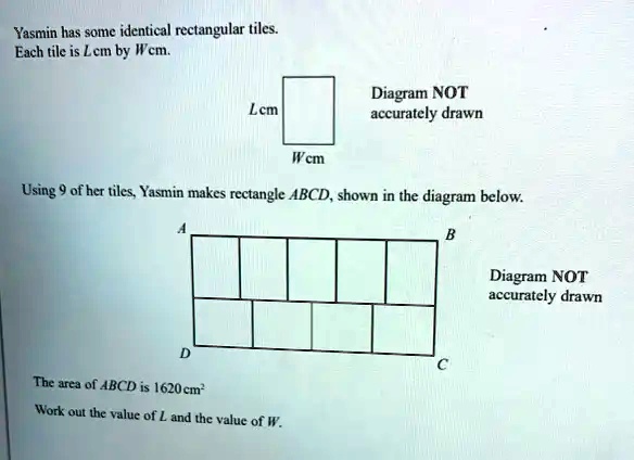 Yasmin Has Some Identical Rectangular Tiles Each Tile Is Lcm By Wcm ...